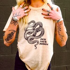 Hell Babes Pick Your Poison Snake Tee